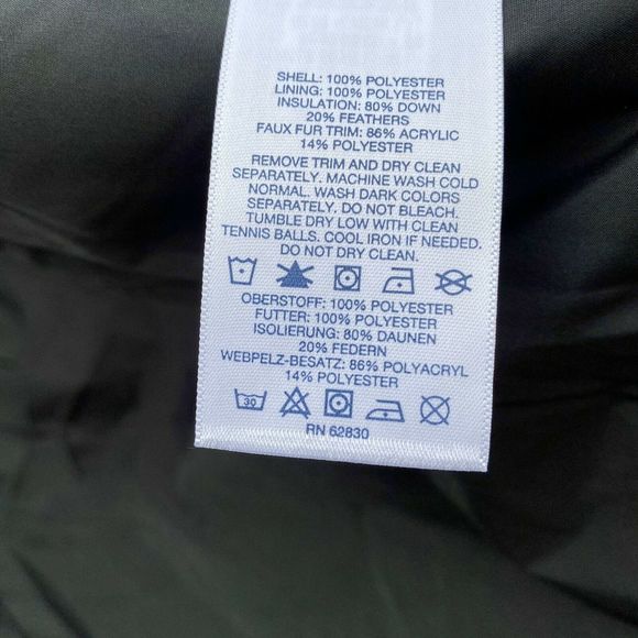 Lands End Down Insulated Faux Fur Trim Parka Coat - Picture 5 of 5